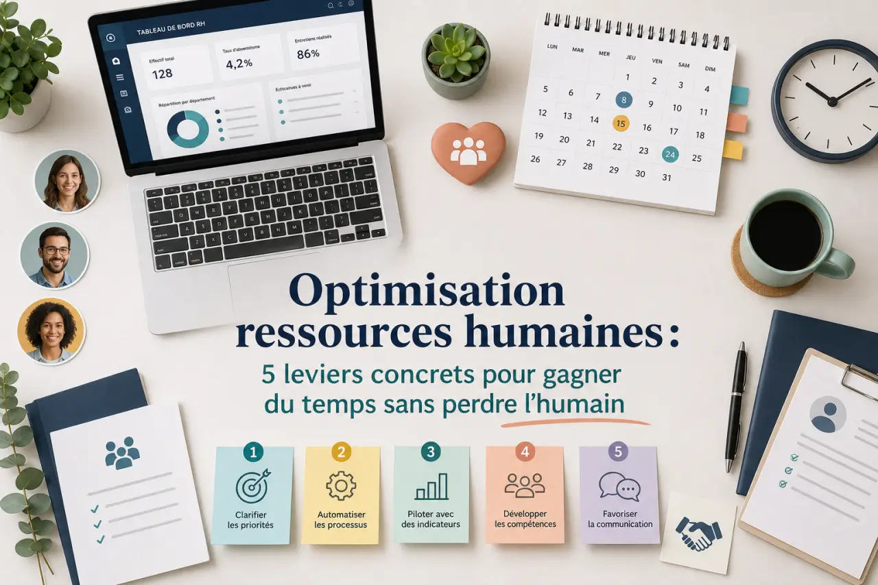 Optimisation ressources humaines : 5 leviers concrets pour gagner du temps sans perdre l’humain
