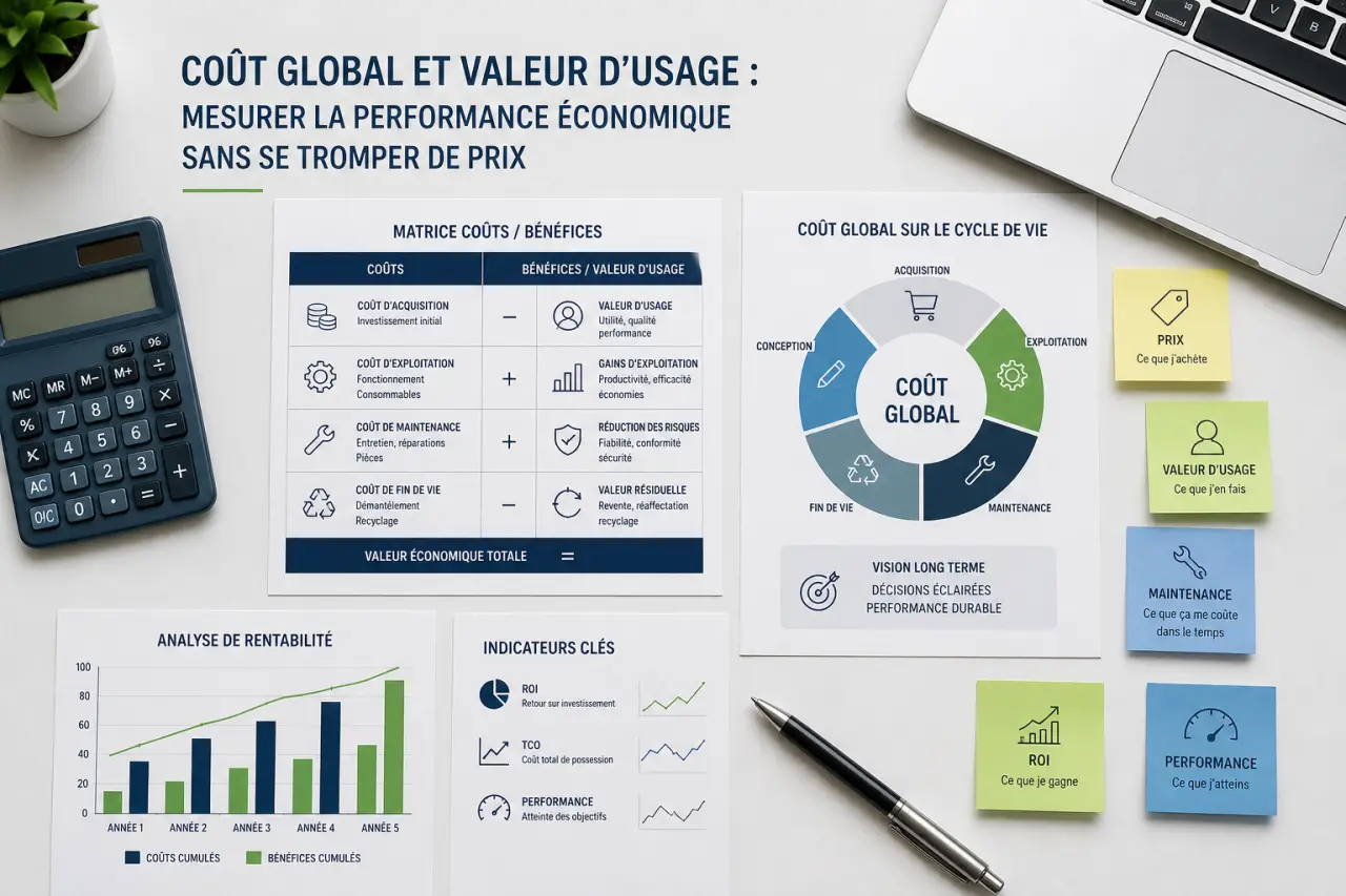 Coût global et valeur d’usage : mesurer la performance économique sans se tromper de prix